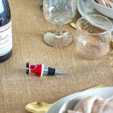 Bloomingville Lynn Weinstopper, Rot, Glas Weinverschluss handgefertigt