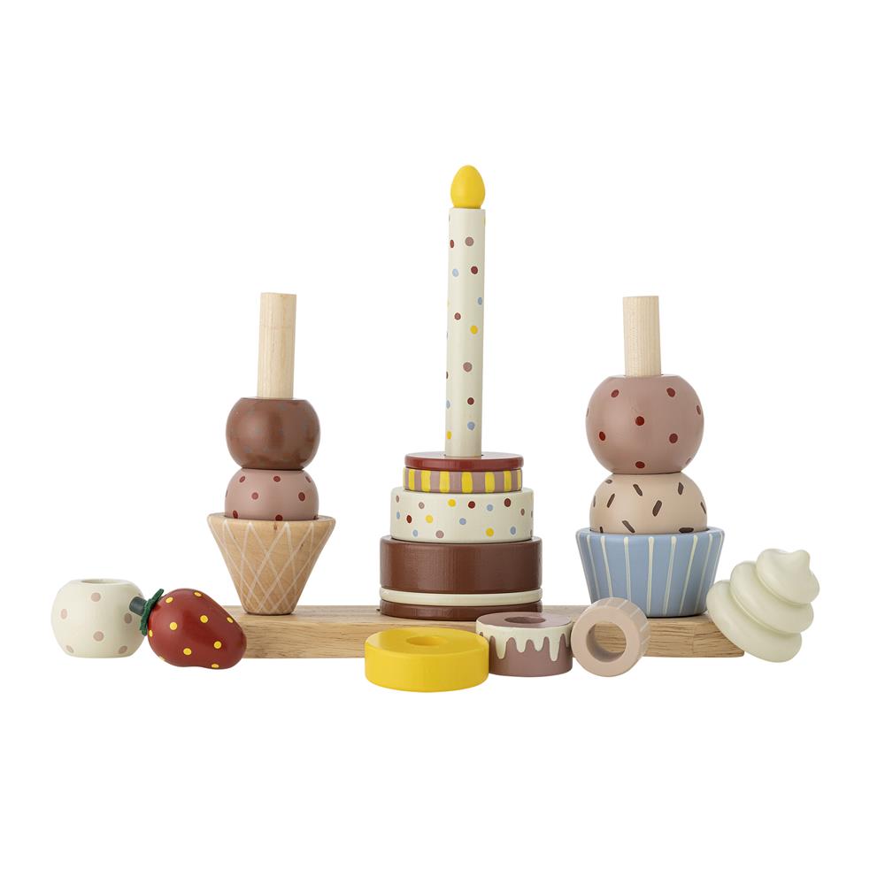 Bloomingville MINI Celebrate Aktivitätsspielzeug Bunt Holz 18er Set