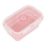 NILS CAMP faltbare Lunchbox 500 ml Silikon rosa für Camping Reisen Arbeit kompakt