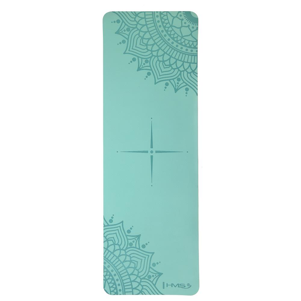 Yogamatte 183 x 61 x 0,8 cm Fitnessmatte Mint Gymnastikmatte rutschfest | HMS YM10