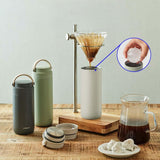 LocknLock Metro Thermobecher 475 ml Weiß - Edelstahl Tumbler auslaufsicher mit Griff