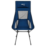 NILS CAMP ultraleichter Klappstuhl in Marineblau - kompakter Campingstuhl mit hoher Rückenlehne