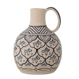 Bloomingville Nadya Vase blau D20 cm aus Steingut – dekorative Vase für Wohnzimmer