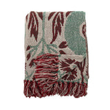 Bloomingville Jangal Decke Bunt 160x130 cm Recycelte Baumwolle Wohndecke
