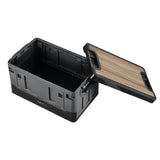 NILS CAMP Transportbox 38L Grau - klappbare Campingbox mit Tischfunktion für Outdoor & Auto