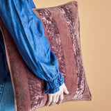 Bloomingville Kosar Kissen Braun – Elegantes Baumwollkissen 45x45 cm mit Strukturmix