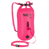 NILS CAMP Schwimmboje 3-in-1 Dry Bag 28L pink Rucksack für Outdoor Wasser Sport