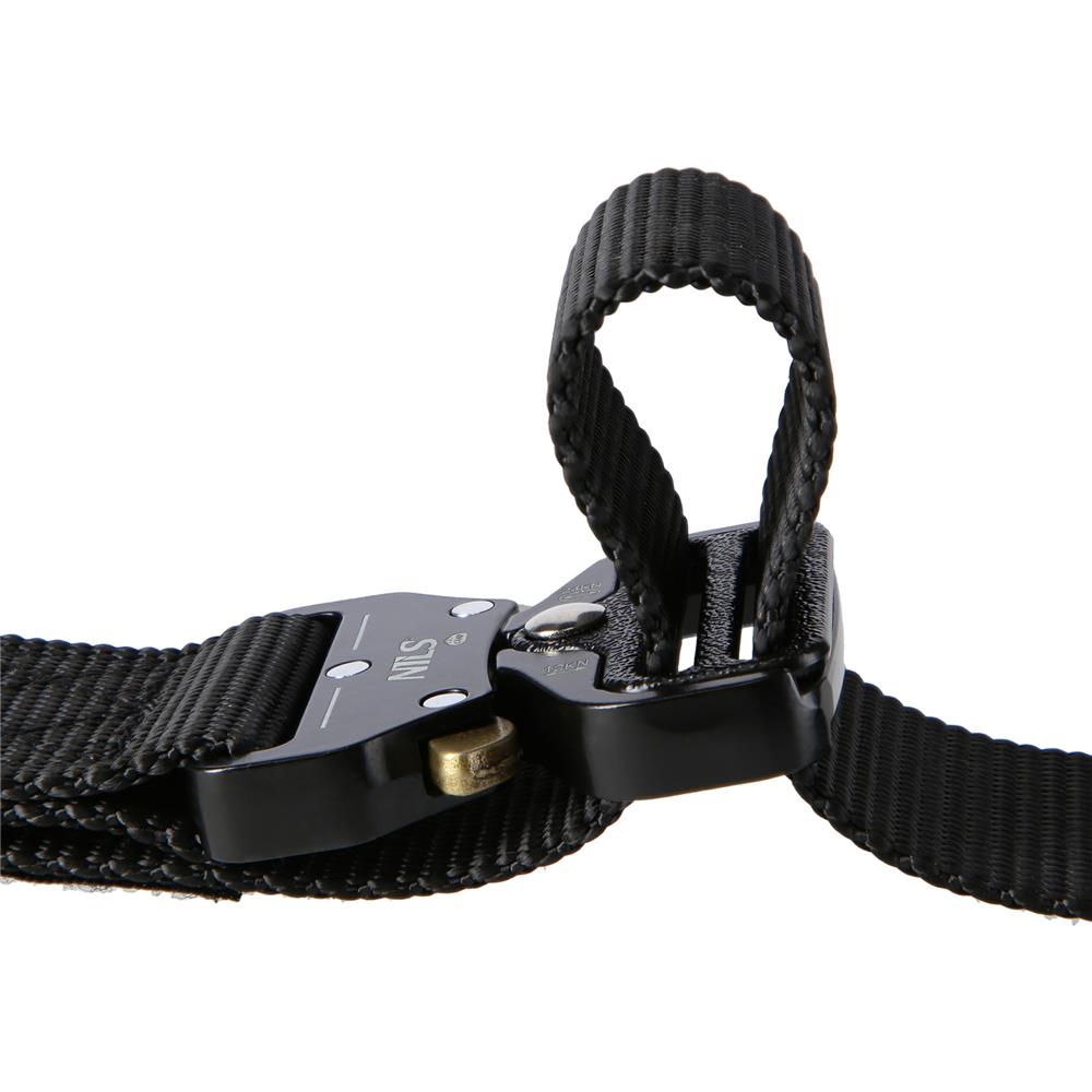 NILS CAMP Taktischer Gürtel 125 cm Schwarz Cobra Schnalle Oxford Gewebe