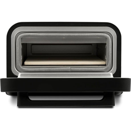 G3Ferrari elektrischer Pizzaofen Pizza Pro silber Pizzamaker bis 450°C Display Pizzastein Selbstreinigungsprogramm