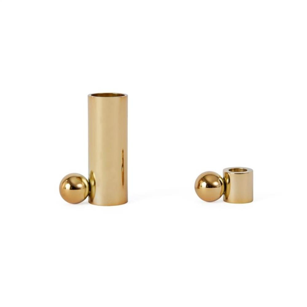 OYOY PalloaKerzenhalter Small Gold Stahl 2 x 2,9 x 2 cm Kerzenständer