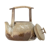 Bloomingville Ikigai Teekanne – Steingutkanne in Braun-Beige, 1550 ml, rustikales Design