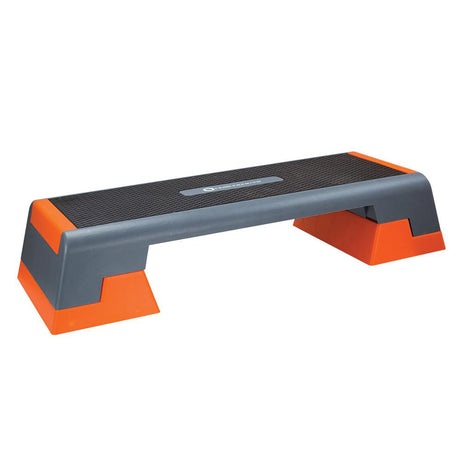 Aerobic-Steppbrett Schwarz/Orange höhenverstellbar bis 300 kg | HMS Premium AS007