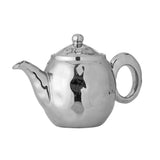 Bloomingville Shine Teekanne mit Teesieb Silber Steingut Teekanne 16,5 cm