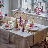 Bloomingville Ornamentia Servierplatte Bunt Steingut Weihnachtsplatte 32 cm