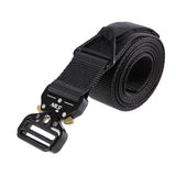 NILS CAMP Taktischer Gürtel 125 cm Schwarz Cobra Schnalle Oxford Gewebe