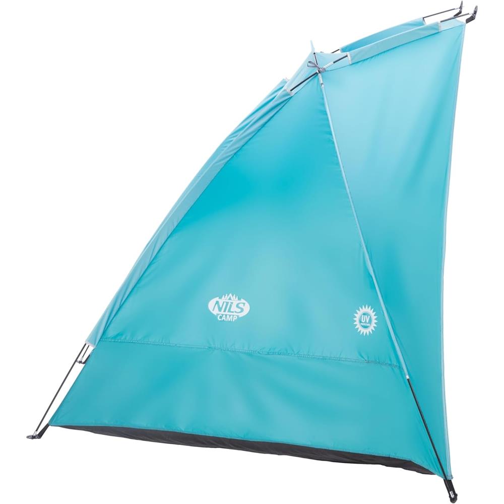 NILS CAMP Strandzelt XXL türkis für Strand Camping und Garten mit UV Schutz Familienzelt