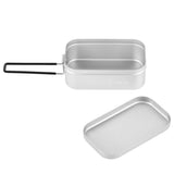 NILS CAMP Camping Essgeschirr 800 ml - aluminium Outdoor Kochgeschirr mit Deckel für Camping