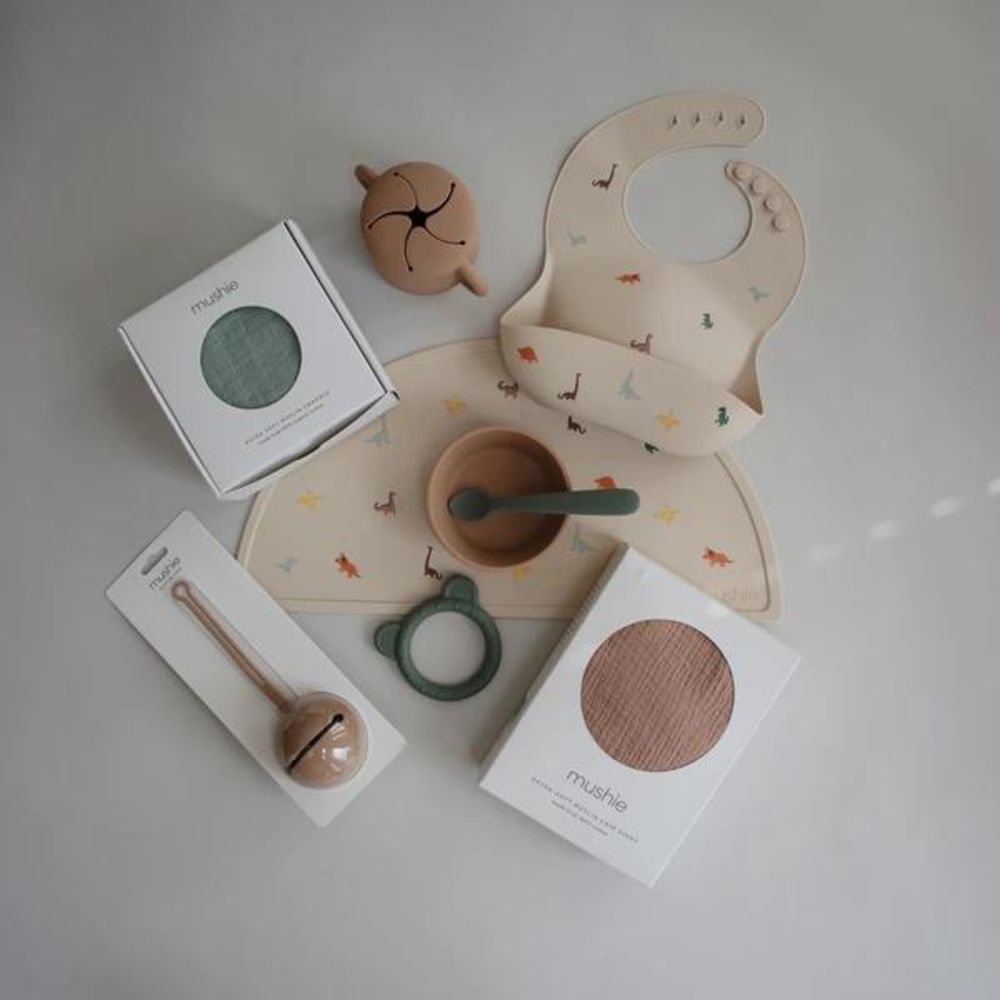 Mushie Silikon-Platzdeckchen, Dinosaurs, Tischset, BPA-frei