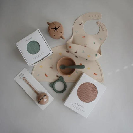 Mushie Silikon-Platzdeckchen, Dinosaurs, Tischset, BPA-frei