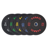 Hantelscheibe 5 kg Gummiert 50 mm Bumper Plate | HMS HTBR05