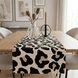 BOLTZE Tischläufer Leony Polyester Leopard Print braun schwarz 140x40 cm