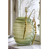Bloomingville Saihah Vase in Grün, 24cm, aus Glas mundgeblasen
