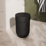 Umbra Touch Abfalleimer 6 L mit Schwingdeckel, in Schwarz, Kosmetikeimer, Papierkorb, Badezimmereimer