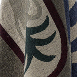 Bloomingville Vinay Decke 160x130 cm bunt - Plaid aus recycelter Baumwolle mit Wellenmuster für Sofa
