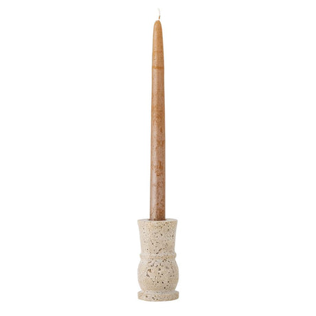 Bloomingville Ilise Kerzenständer, Natur, aus Travertin, 5x10 cm, Naturmaterial