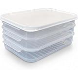 LocknLock Frischhaltedosen 3er Set 1.2L, Transparent, BPA-frei, Rechteckig, Gefriergeeignet bis –20 °C