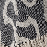 Bloomingville Salobre Decke Schwarz Baumwolle Wohndecke 160x130cm