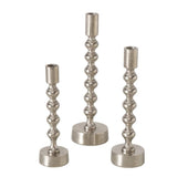 BOLTZE Kerzenleuchter Klisko 3-teiliges Set im Eleganten Design aus Metall in Silber