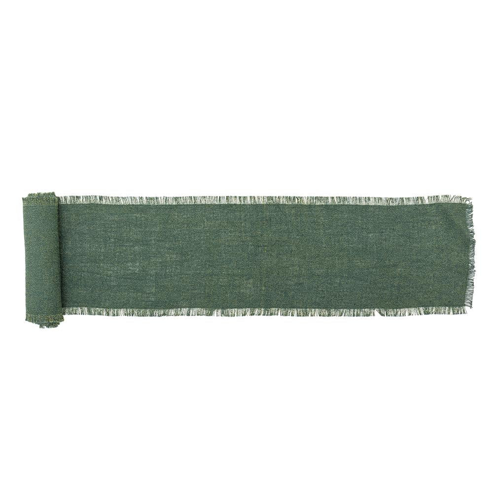 Bloomingville Janavi Tischläufer Grün Jute 550 cm Weihnachts-Tischdeko