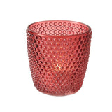 BOLTZE Windlicht Marilu 4er Set Glas Rosa 30 x 8 x 8 cm
