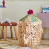 Bloomingville MINI Bobo Korb mit Deckel Natur Wasserhyazinthe 35cm