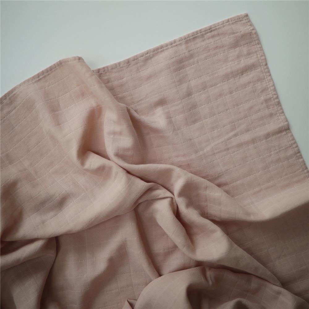 Mushie Musselin-Baby-Wickeldecke, Blush, Pucktuch aus 100% Bio-Baumwolle