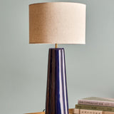 Bloomingville Cornelie Tischlampe blau - Aluminium Lampe mit E27 für Wohnzimmer & Beleuchtung