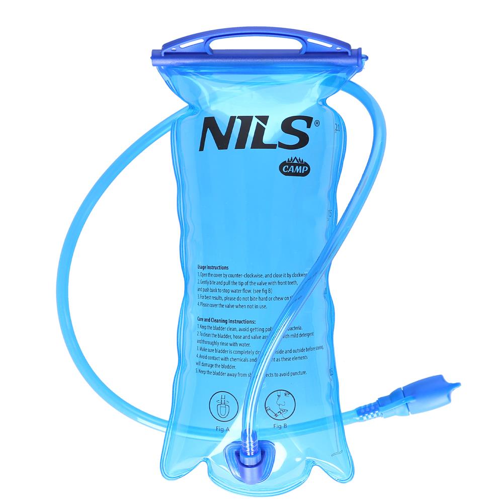 NILS CAMP Trinkblase 2L für Rucksack Wandern Fahrrad Outdoor
