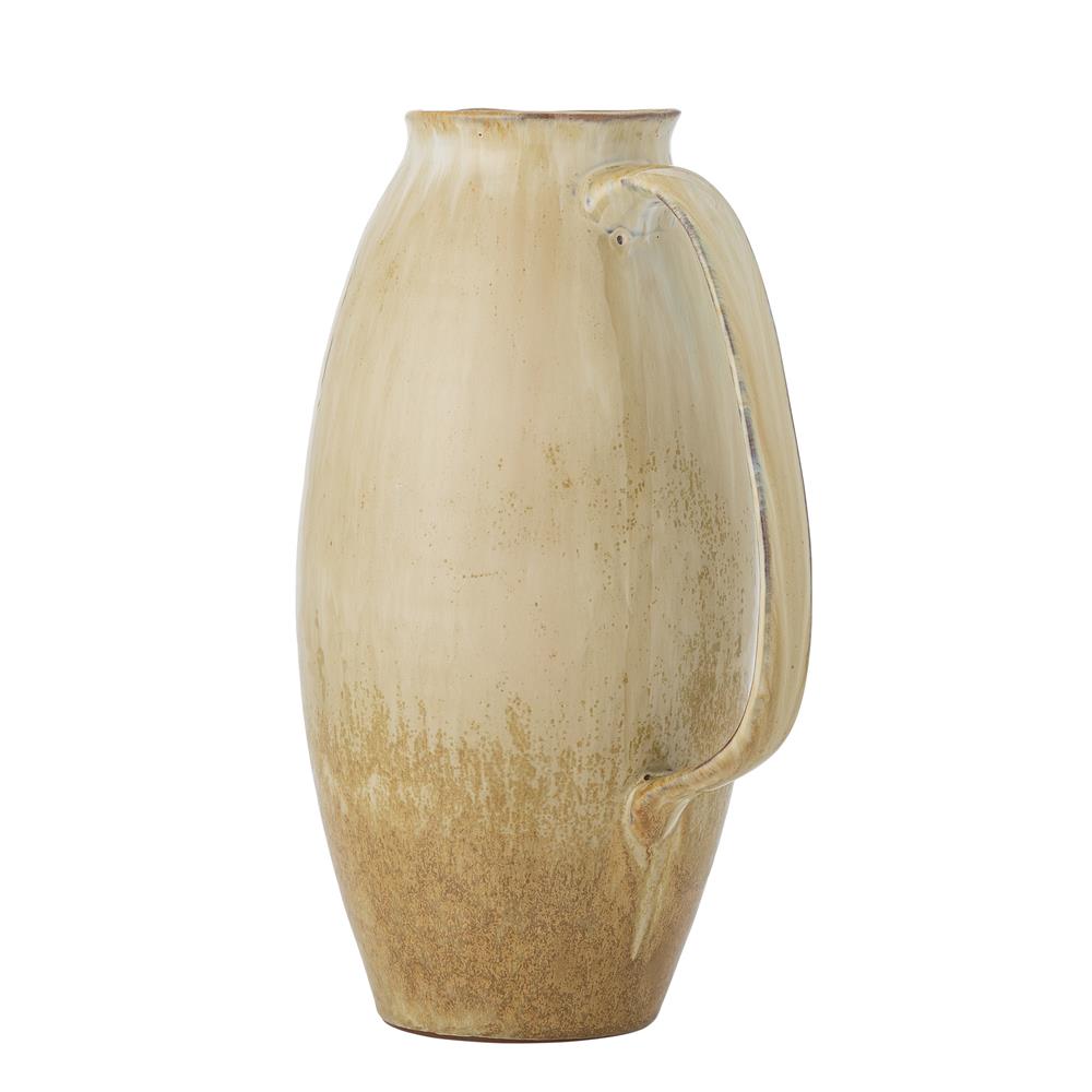 Bloomingville Saskia Krug aus Steingut, Gelb – dekorativer Krug & Vase mit goldenem Farbspiel