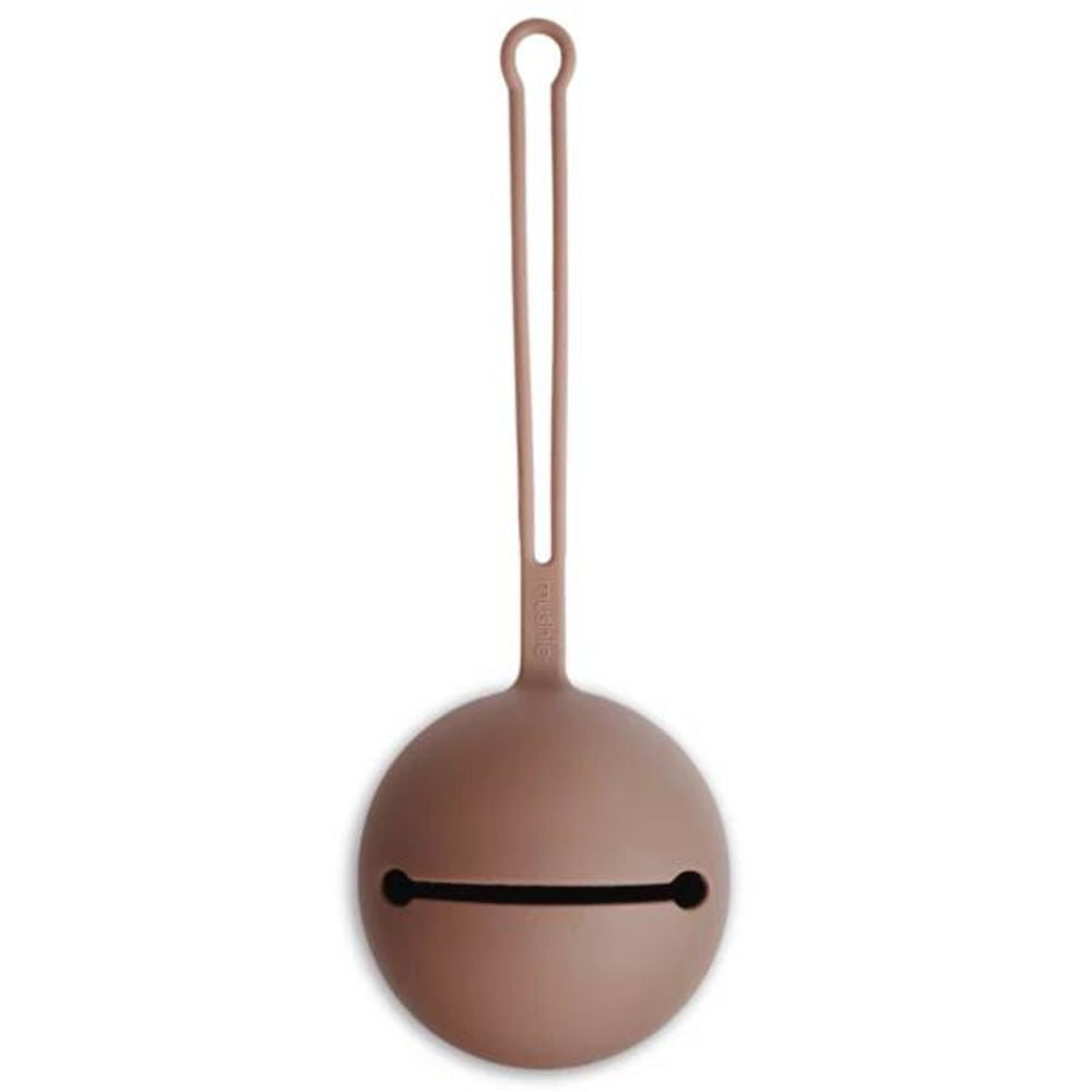 Mushie Schnulleretui, Cloudy Mauve, Schnullerbox aus Silikon, BPA-frei