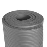 Yogamatte 183 x 61 x 1 cm Fitnessmatte Grau Gymnastikmatte rutschfest | HMS YM03