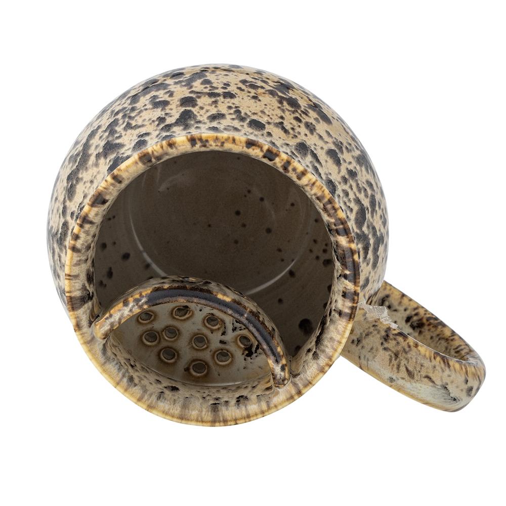 Bloomingville Alicia Teetasse aus Steingut mit integriertem Teefilter, grau, 460 ml