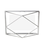 Umbra Prisma Geometrischer Bilderrahmen 20 x 15 x 7 cm zum Aufhängen oder Aufstellen Chrom Silber