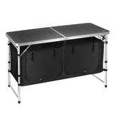 NILS CAMP Campingtisch mit Schrank faltbar für Camping Outdoor Küche