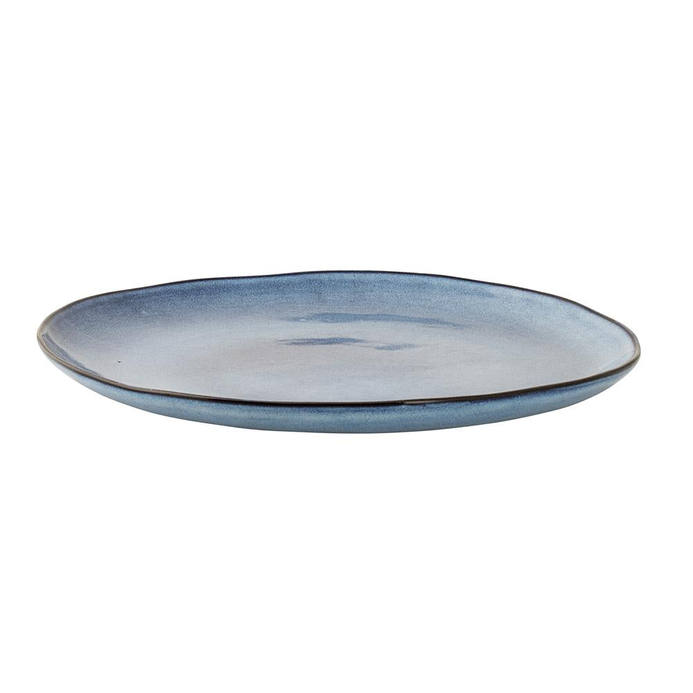 Bloomingville Sandrine Teller, Blau, 28,5cm, Steingut, dänisches Design