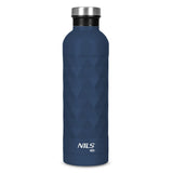 NILS CAMP Trinkflasche 750 ml Edelstahl blau isoliert für Outdoor Reisen Sport