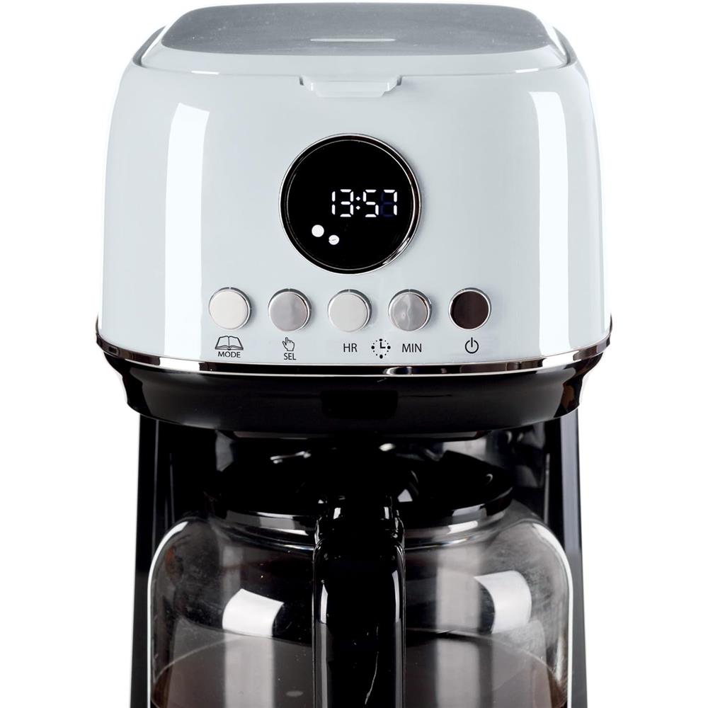 Ariete Moderna Filterkaffeemaschine, Weiß, 15 Tassen Kaffeemaschine, mit Glaskanne