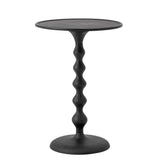 Bloomingville Anka Beistelltisch mit geschwungenem Bein, in Schwarz, aus Aluminium - 38xH56 cm