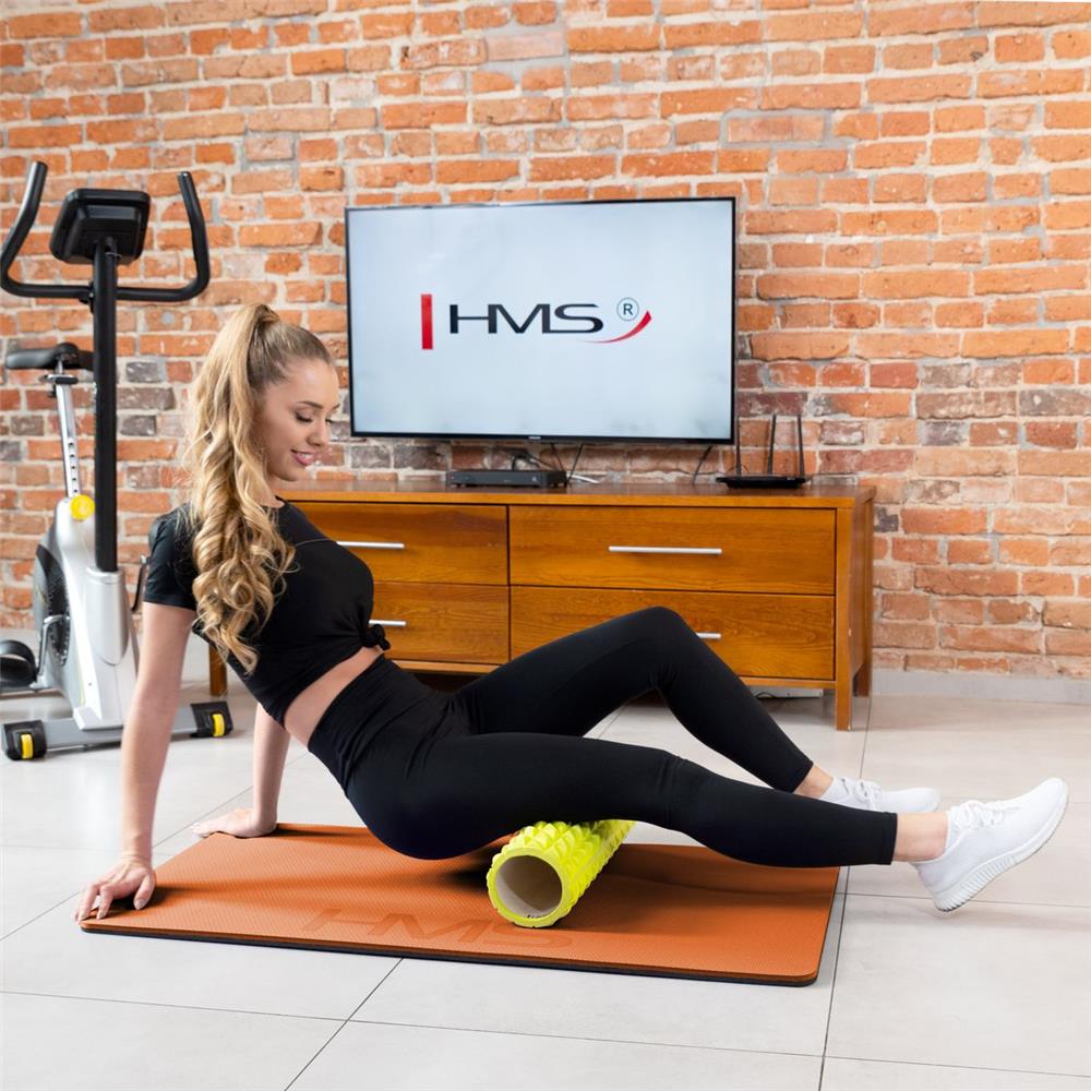 Fitnessmatte 110x55 cm 15 mm Orange/Schwarz | HMS Premium MFK01