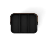 Umbra Bellwood Vorratsschrank Organizer mit 3 Fächern, großer Aufbewahrungsbehälter in Schwarz/Walnuss